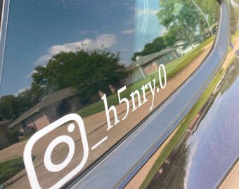Instagram Name Decal