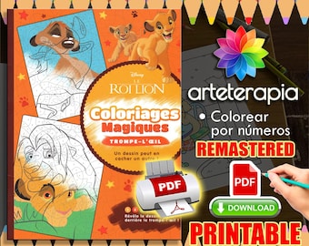 Lion King | Coloriage | Disney Coloring Book | PDF Coloring | Color by Number | Adult Coloring Books | Book Colored
