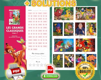 Les Grands Classiques Tome 11 Original Tracker | Solutions Coloriage | Disney Coloring Book | PDF Coloring | Adult Coloring Books