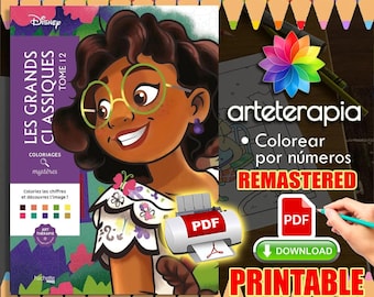 Les Grands Classiques tome 12 | Coloriage | Disney Coloring Book | PDF Coloring | Color by Number | Adult Coloring Books | Book Colored