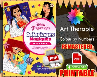 Princesses 2.0 | Coloriage | Disney Coloring Book | PDF Coloring | Color by Number | Adult Coloring Books | Book Colored