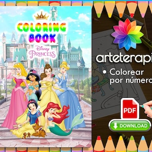 Princess Disney Coloring Book for Kids | Coloriage | Disney Coloring Book | PDF Coloring | Color by Number | Coloring Books | Book Colored