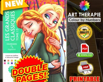 Les Grands Classiques Volume 13 | Bonne qualité | Pages doubles | Livre de coloriage Disney | Coloriage PDF | Coloriage par numéros | Livres de coloriage pour adultes