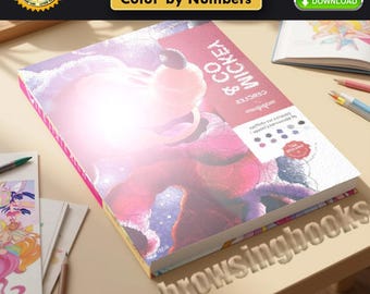 Mystery Color by Number Pages ΜΙCΚΕΥ & CΟ | Color Number | Adult Coloring Books | Printable | Procreate