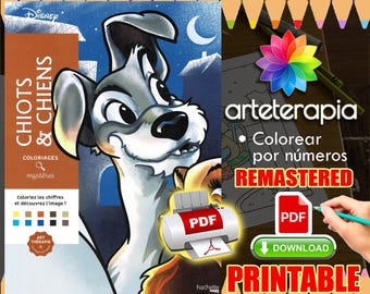 Puppies and Dogs | Coloriage | Disney Coloring Book | PDF Coloring | Color by Number | Adult Coloring Books | Book Colored