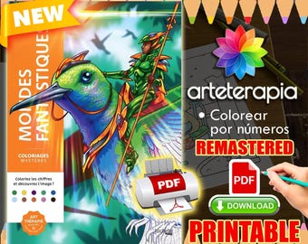 Mondes Fantastiques | Coloriage | Disney Kleurboek | PDF Kleurplaten | Kleuren op nummer | Kleurboeken voor volwassenen | Boek ingekleurd