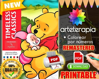 Timeless Classics | Coloriage | Disney Coloring Book | PDF Coloring | Color by Number | Adult Coloring Books | Book Colored