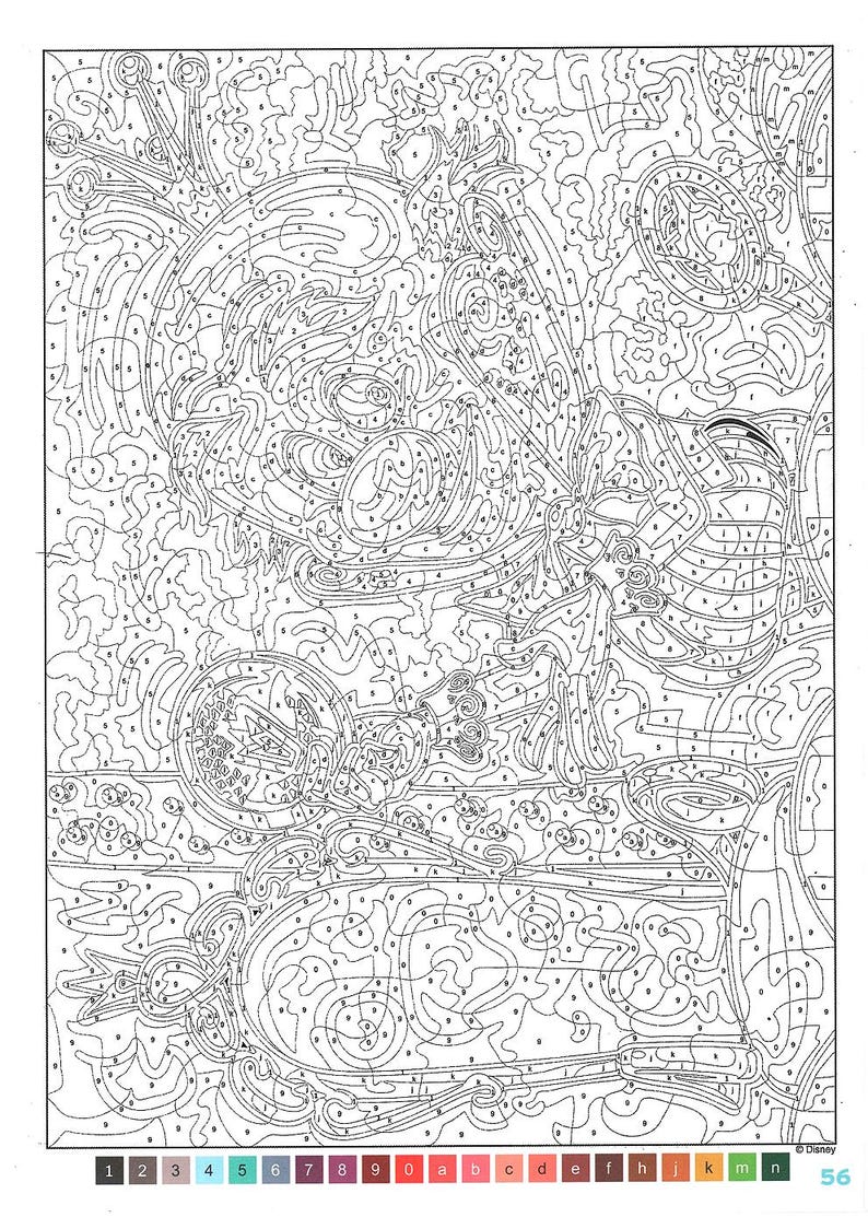 Discover the most villainous | Coloriage | Disney Coloring Book | PDF Coloring | Color by Number | Adult Coloring Books | Book Colored image 3