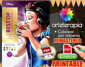 Best of Grands Classiques | Snow White | Coloriage | Disney Coloring Book | PDF Coloring | Color by Number | Adult Coloring Books | Colored