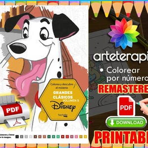 Les Grands Classiques Volume 5 | Coloriage | Disney Coloring Book | PDF Coloring | Color by Number | Adult Coloring Books | Book Colored