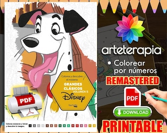 Les Grands Classiques Volumen 5 | Coloriage | Disney Coloring Book | Pdf Coloring | Color by Number | Adult Coloring Books | Book Colored