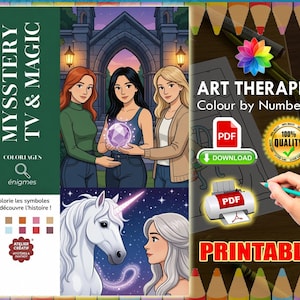 Mystery TV & Magic | Coloriage | Disney Coloring Book | Pdf Coloring | Color by Number | Adult Coloring Books | Book Colored