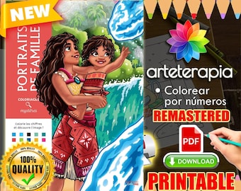 Family Portraits | Coloriage | Disney Coloring Book | PDF Coloring | Color by Number | Adult Coloring Books | Book Colored