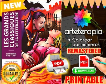 Les Grands Classiques de la Literature | Coloriage | Disney Coloring Book | Pdf Coloring | Color by Number | Adult Coloring Books