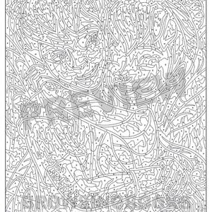 Peut inclure: Impression en noir et blanc de coloriage par num&eacute;ros repr&eacute;sentant une personne tenant une bouteille. L'image est remplie de sections num&eacute;rot&eacute;es et de lettres, pr&ecirc;tes &agrave; &ecirc;tre color&eacute;es. Une l&eacute;gende de couleurs est en bas.