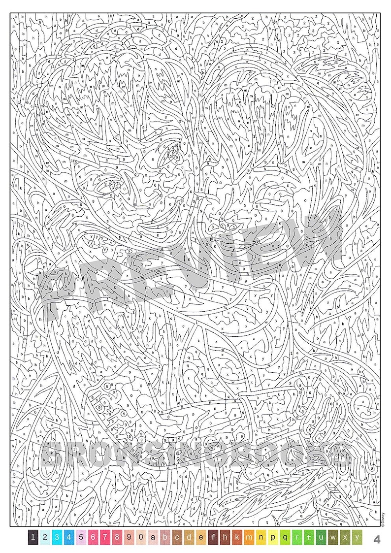 Peut inclure: Impression en noir et blanc de coloriage par num&eacute;ros repr&eacute;sentant une personne tenant une bouteille. L'image est remplie de sections num&eacute;rot&eacute;es et de lettres, pr&ecirc;tes &agrave; &ecirc;tre color&eacute;es. Une l&eacute;gende de couleurs est en bas.