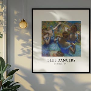 Poster opaco "Ballerine blu" di Edgar Degas - Decorazione murale senza tempo per balletto