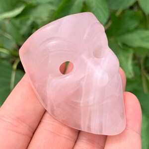 2.4''+ Natural Pink Rose quartz,quartz crystal,hand carved,Crystal skull,Crystal Gifts 1PC