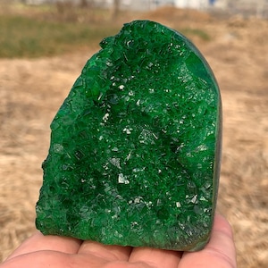 Green Geode quartz Cluster,quartz crystal,Mineral Vug specimen,Green Crystal Cluster specimen,Crystal Gifts 1pc