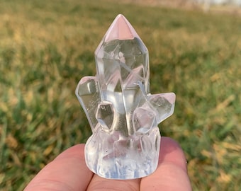 2.1&#39;&#39;+Natural Clear Quartz,Quartz Crystal,Crystal Obelisk,Crystal cluster,Wand Point,Reiki Healing,Home Decoration Crystal Gifts1pc