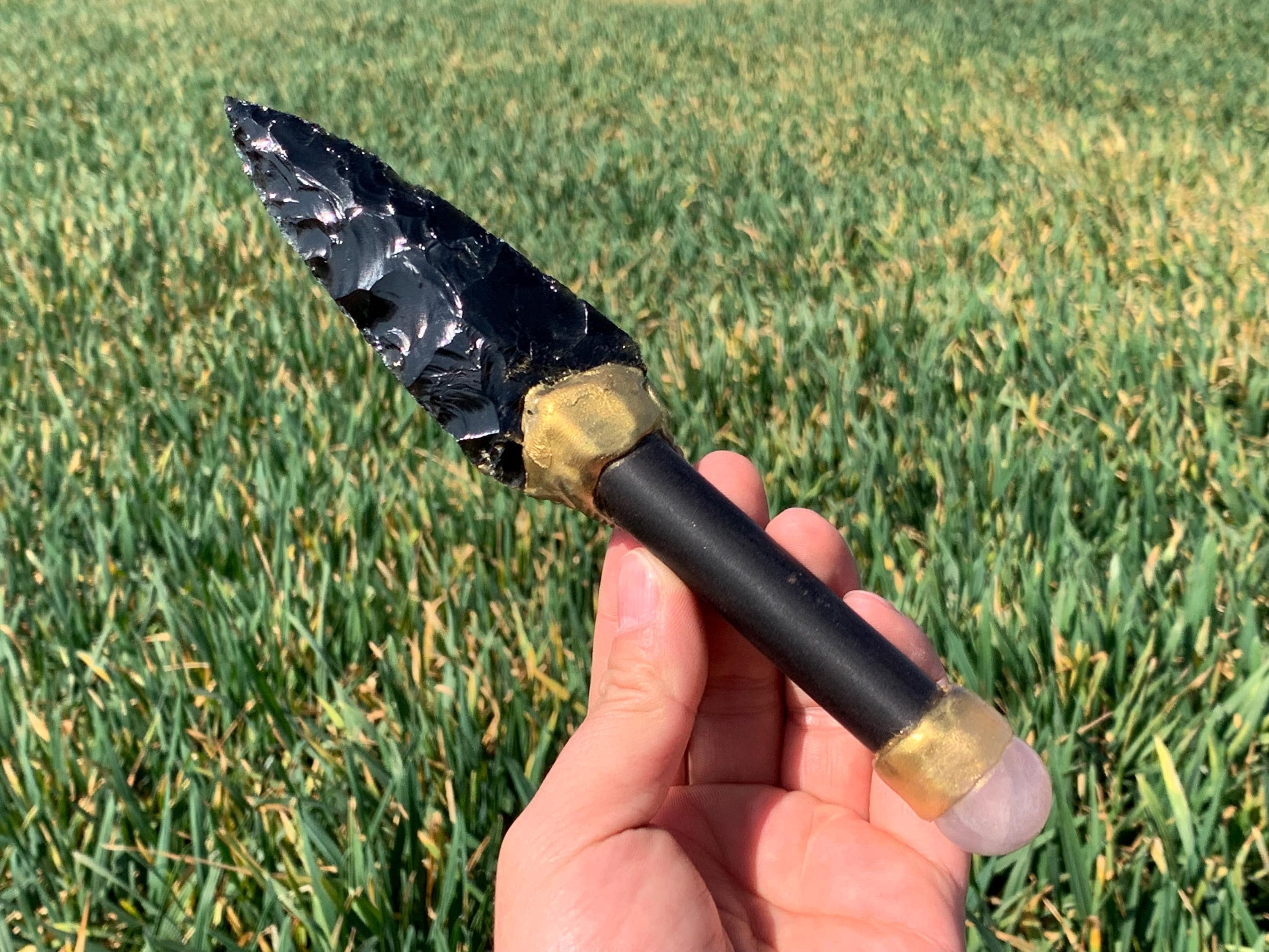 8.4''+ Natural Obsidian quartz,quartz crystal,hand carved,crystal knife,Dagger skull,Crystal specimen,Crystal Gifts 1pc