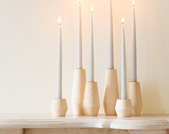 Hardwood Taper Candle Holders