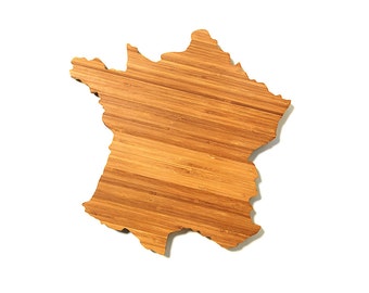 Personalized Cutting Board - France Shaped Cutting Board - Customized Cutting Board