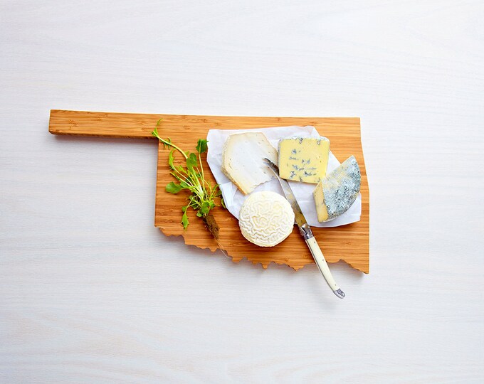 OKLAHOMA CUTTING BOARD -  PAINTED SUNSET main image 1