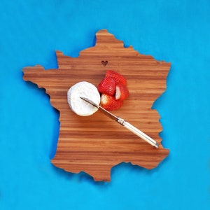 Mini France Cutting Board, Wood Cutting Board, France Gift, Engraved Board, Custom Cutting Board, Personalized Board, France Board image 2