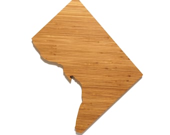 DC Shaped Cutting Board / AHeirloom Personalized Cutting Board / Custom Cutting Board / Wedding Gift for Couple