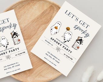 Editable Halloween Party Invitation: Spooky Costume Party Template (Digital Download)