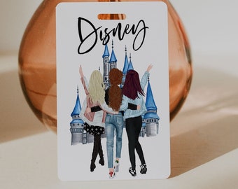 Disney World Best Friend Luggage Tags, Girls Trip, Vacation Tag, Luggage tags for women