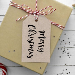 Christmas Gift Tag, Rustic Gift Tags with string, Holiday Gift Tags, PRINTED TAGS