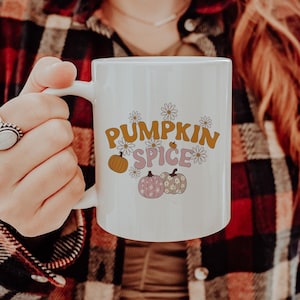 Pumpkin Spice Fall Mug Ceramic Mug, Halloween Coffee Mug, 11oz and 15oz, Holiday Gift Idea