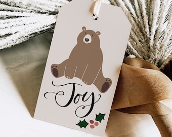 Gold Christmas Tree Gift Tag, Christmas Gift Tag, Gift Tags With String,  Holiday PRINTED Gift Tags With String 