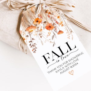 Wildflower Thank You Gift Tags PRINTED Gift Tags with string, Baby, Bridal Shower Favor Tag, Thank you Gift Tag