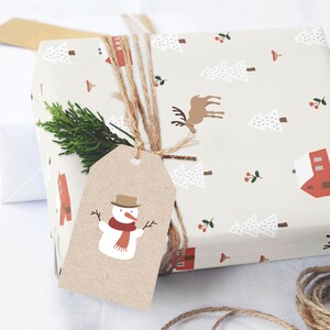 Moose Christmas Wrapping Paper, Holiday Wrapping Paper Roll, Gift Wrap