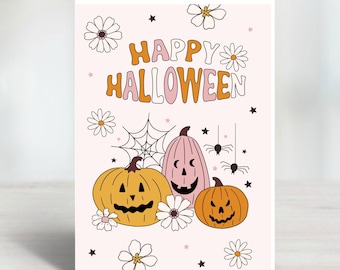 Halloween Greeting Card, Hey Boo Ghost Card, Humor, Halloween Card A6 Blank Card