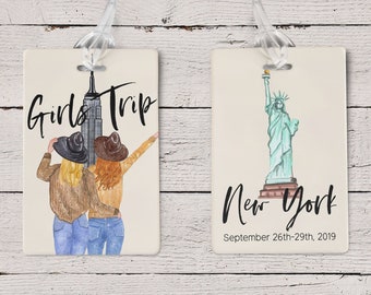 girls trip luggage tags