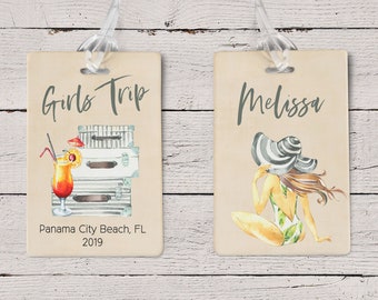 girls trip luggage tags