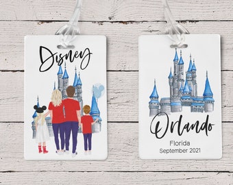 Luggage Tags Personalized Disney Family Trip, Disney World Vacation Tag, luggage tags for women