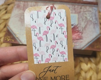 Pink Flamingo Bookmark with Tassel, Teacher Gift, Bookmarks, Book Lovers Gifts, Avid Reader Gifts, Teacher Appreciation Gift
