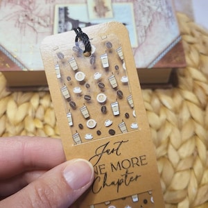 Coffee Bookmark with Tassel, Teacher Gift, Bookmarks, Book Lovers Gifts, Avid Reader Gifts, Teacher Appreciation Gift