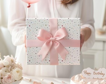 Birthday Star Gift Wrap, Colorful Party Wrapping Paper