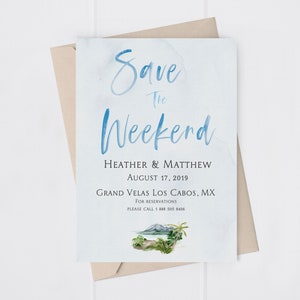 Save the Date Mexico, Cabo Wedding Invitation, Destination Wedding Invite image 3