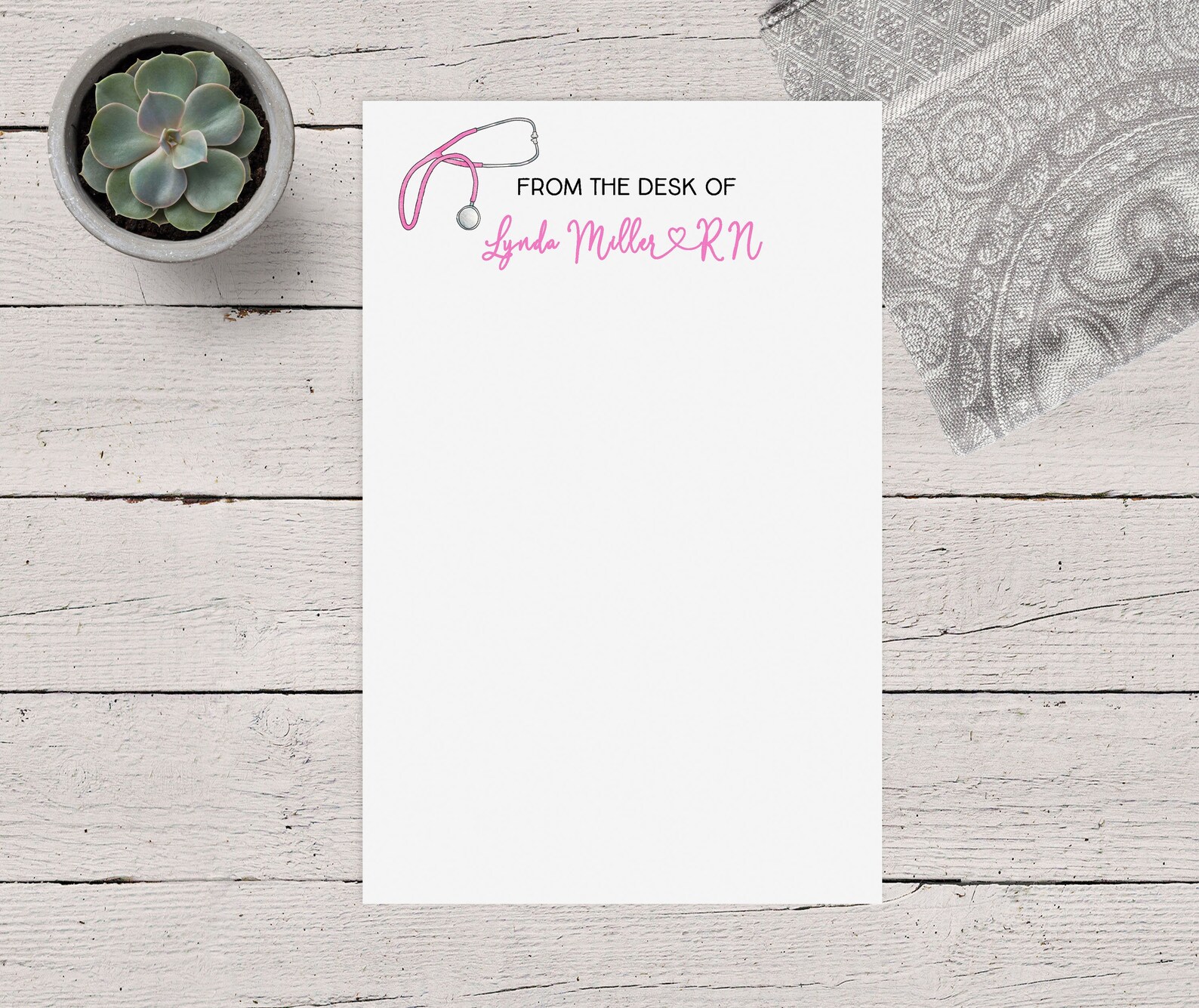 Nurse Notepad Personalized Notepad RN Notepad Gift Idea Etsy