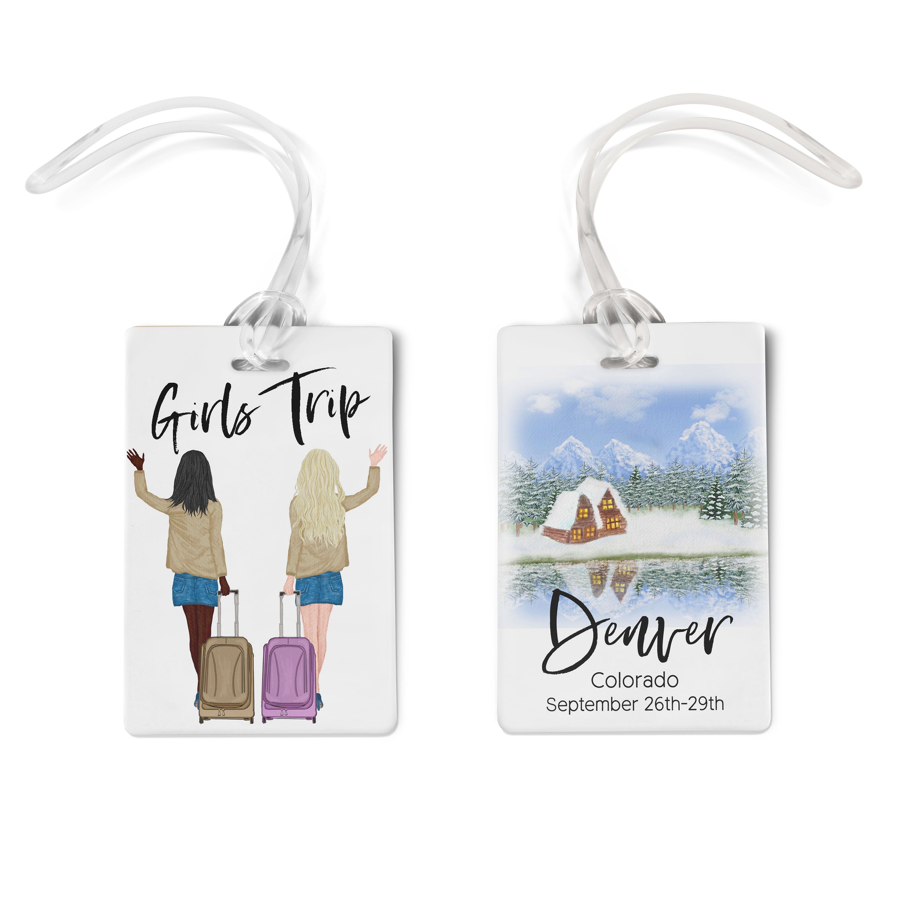 Girls Trip Luggage Tag Bridal Shower Luggage Tags Luggage Etsy