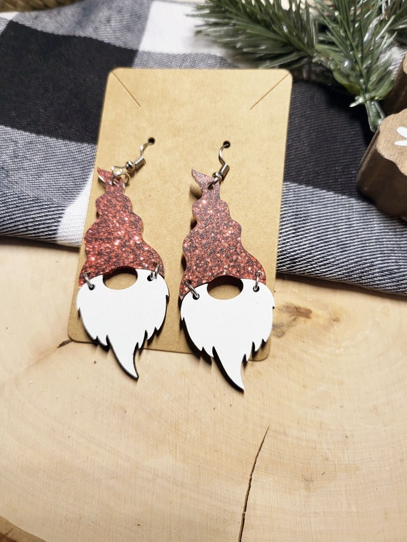 Gnome christmas earrings deals