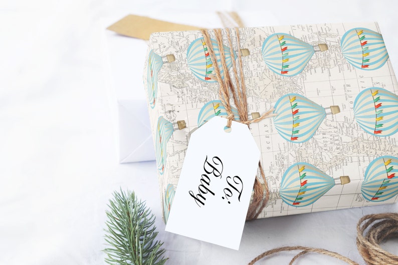 Baby Shower Wrapping Paper Hot Air Balloon Wrapping Paper Etsy