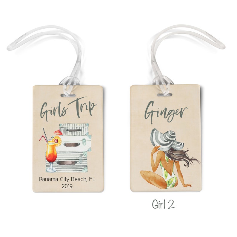 Girls Trip Luggage Tag Bridal Shower Luggage Tag Etsy